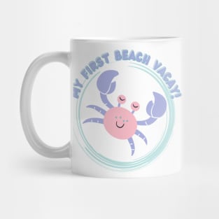 My First Beach Vacay - Pink, Purple Crab Mug